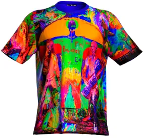 Blacklight Tshirts Glow in UV Fluorescent Crazy House