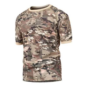 Camo Breathable Round-neck Short-sleeve Men's T-shirt