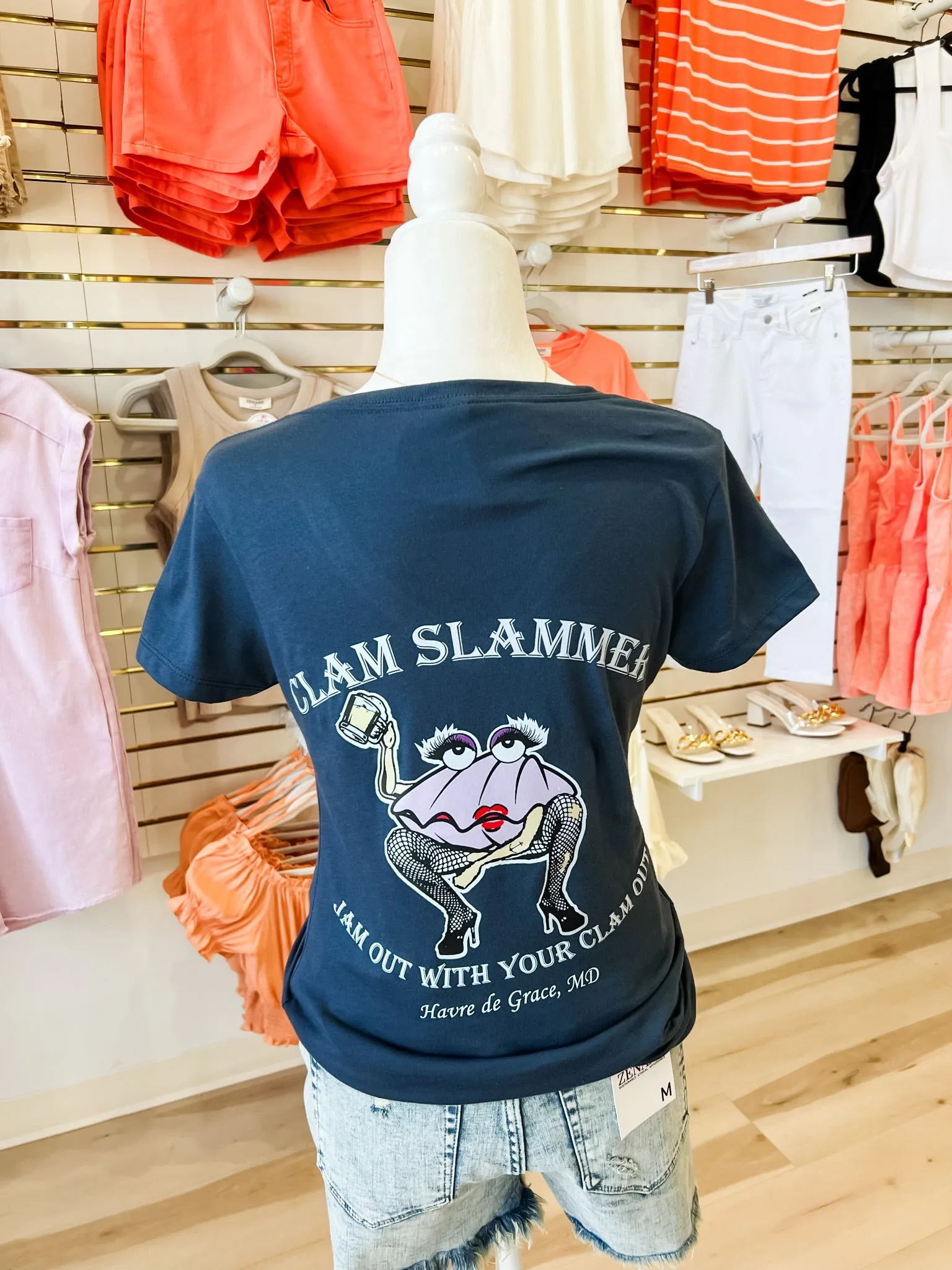 Clam Slammer V-Neck Tee