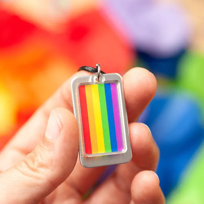 Crafty Queer Studio Rainbow Flag Necklace