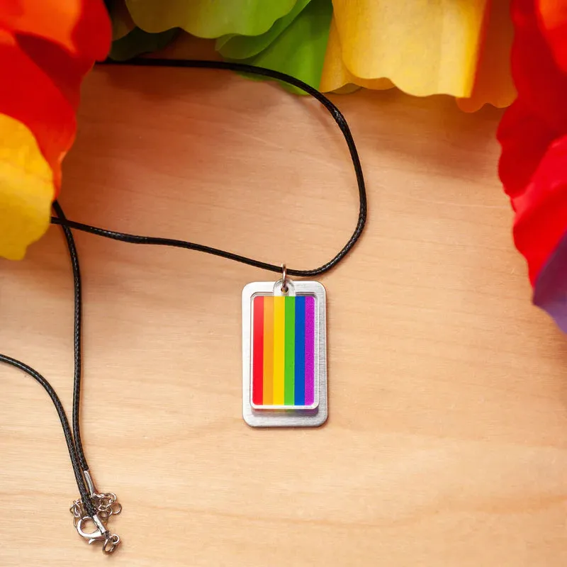 Crafty Queer Studio Rainbow Flag Necklace