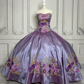 Embroidered Mexican Quinceanera Dress - Princess Lily