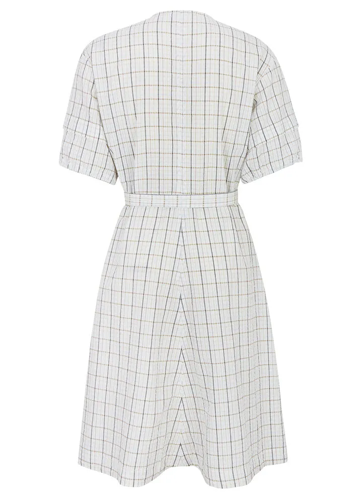 Esmé Studios Betty 2/4 Midi Dress - Kjole - Snow White Checks