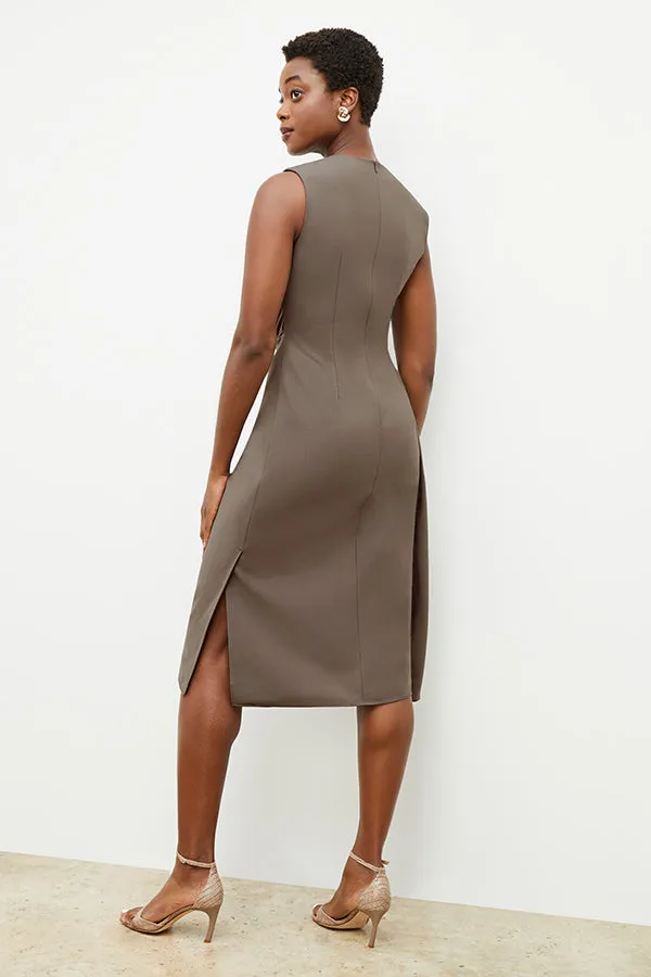 Jeannine Dress - Sharkskin :: Mink