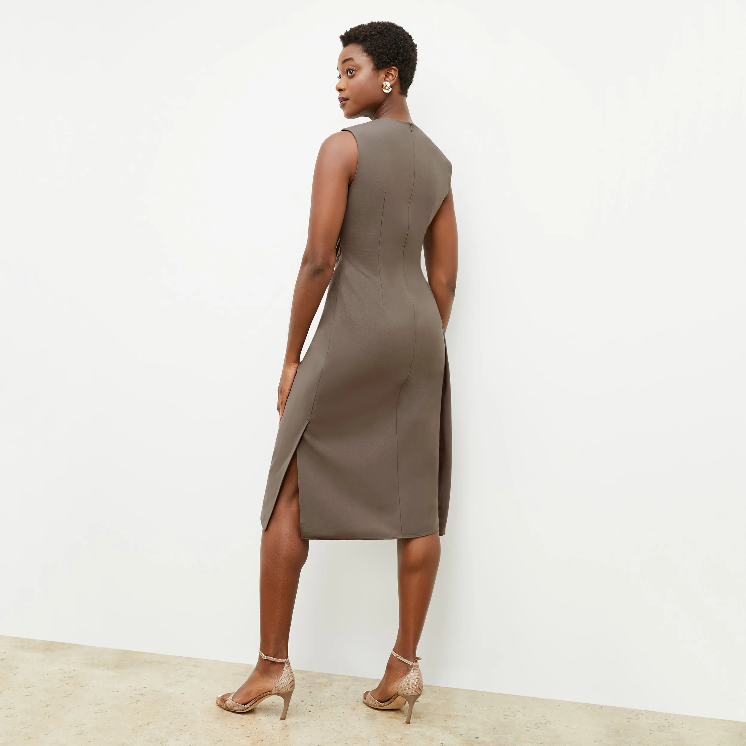 Jeannine Dress - Sharkskin :: Mink