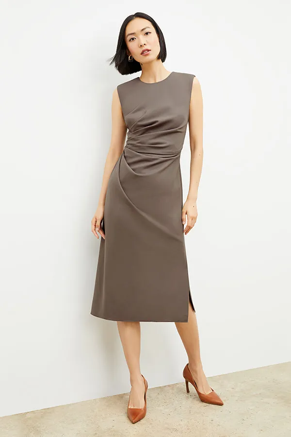 Jeannine Dress - Sharkskin :: Mink