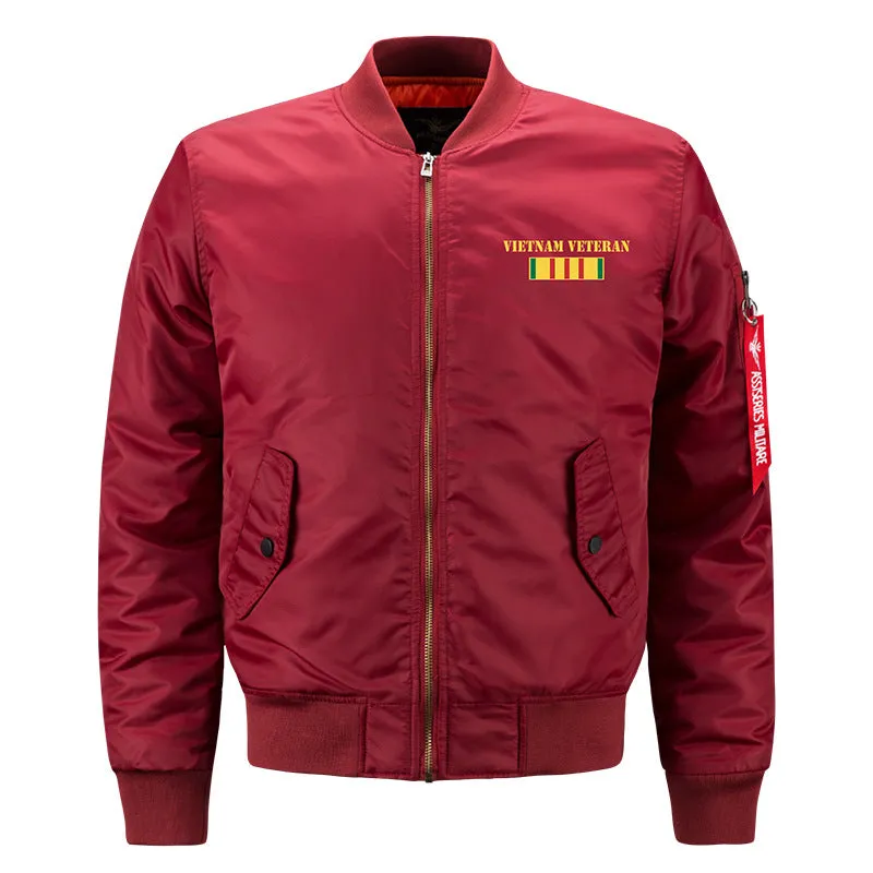 Max To 8XL Battle Embroidery Thin Pilot Jacket