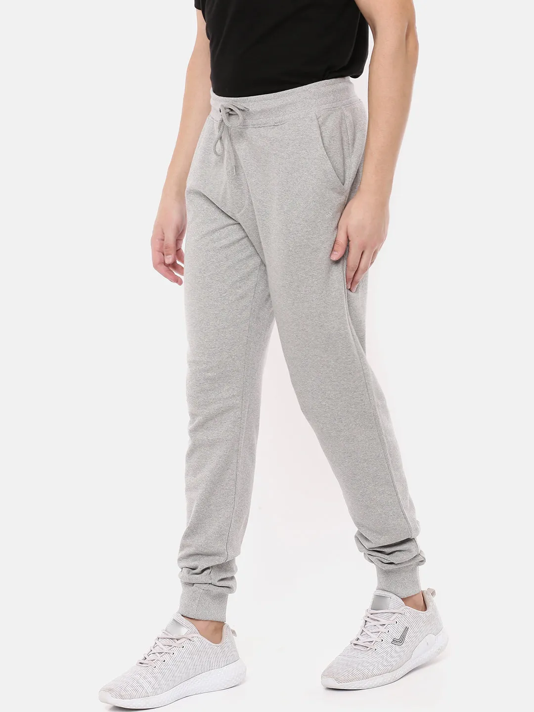 MEN'S GREY SOLID SLIM FIT JOGGER