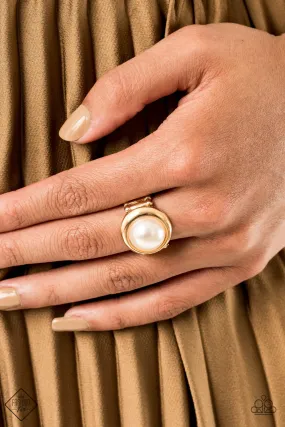 Paparazzi Accessories - Prim and PROSPER #R714 Bin - Gold Ring Fashion Fix October 2020