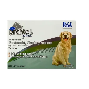 Prantel Plus 20 Tabletas Pisa Desparasitante Para Perro