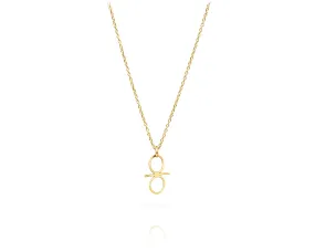 Small Fulmer Snaffle Bit Charm Necklace | Gold